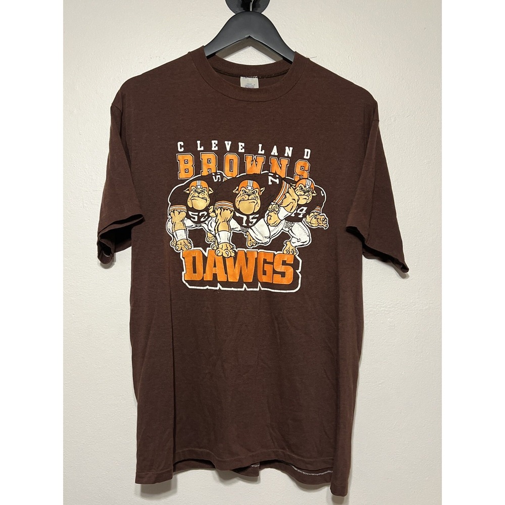 Vintage Cleveland Browns Dawgs Shirt 90s Logo 7 NFL USA Made XL
